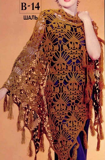 large pineapple shawl