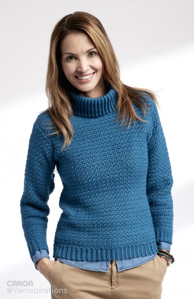 Adult Crochet Turtleneck Pullover Free Pattern 1