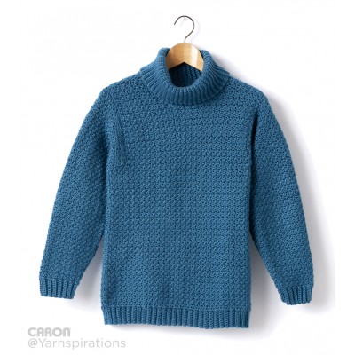 Adult Crochet Turtleneck Pullover Free Pattern