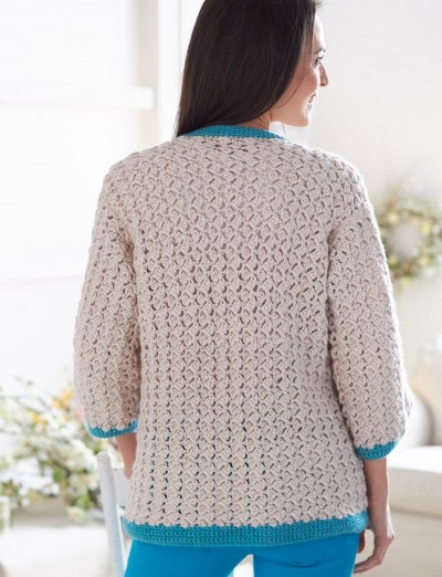 Cluster Stitch Cardigan Free Crochet 1