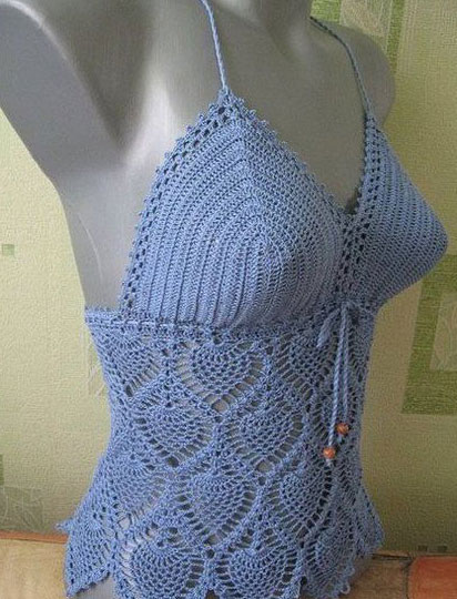 Cute-Halter-Top-Crochet-Pineapple-Theme-free-pattern1