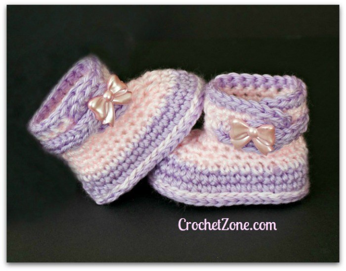 Fuzzy Booties Free Crochet Pattern