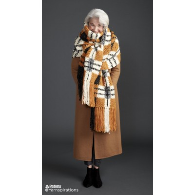 Patons Big Tartan Crochet Super Scarf Free Pattern ...