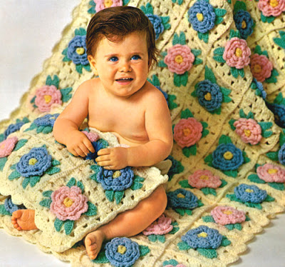 bed-of-rose-baby-afghan-pillow