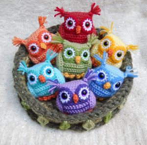 free rainbow crochet owl patterns