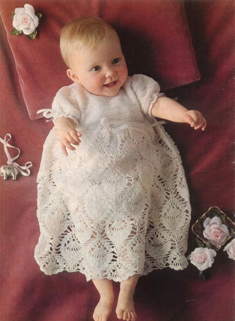 crochet christening gown pattern free