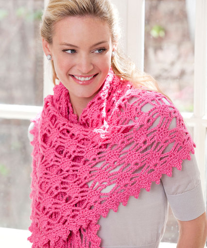 Simply Alluring Shawl Free Crochet Pattern