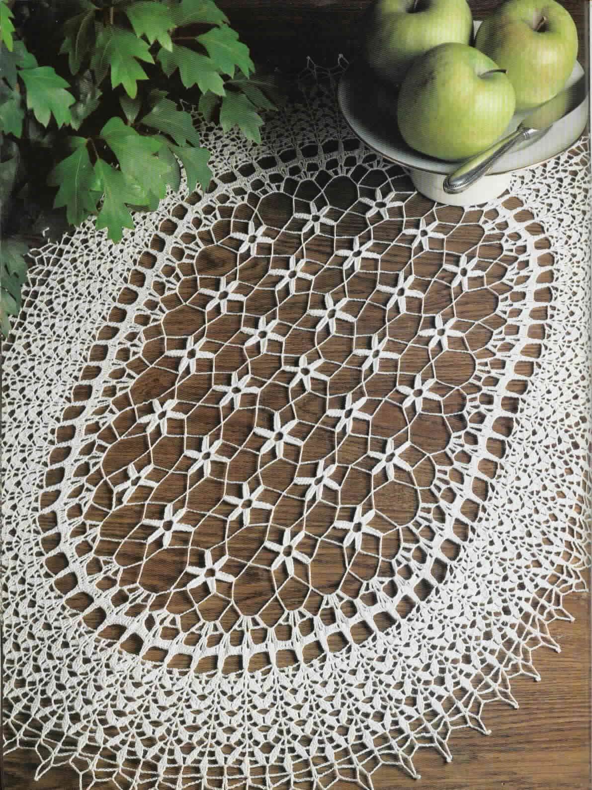 Floral Oval Doily Crochet Pattern