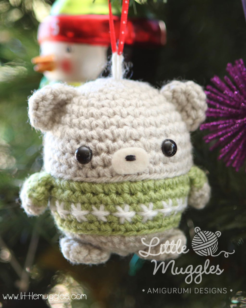 Little Muggles Baby Bear Ornament Crochet Amigurumi Pattern