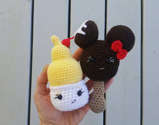 Mini Dole Whip and Ice Cream Bar Amigurumi Crochet Patterns