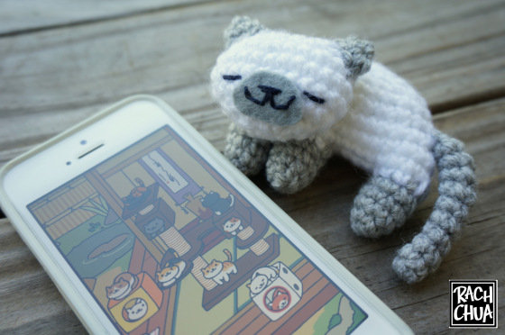 Sleeping Neko Atsume Kitty Free Crochet pattern
