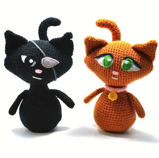 Black Cat Ginger Cat Free Crochet Amigurumi Pattern