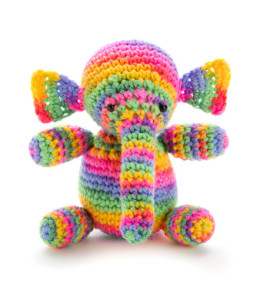 Colorful Rainbow Elephant Free Crochet Toy Pattern