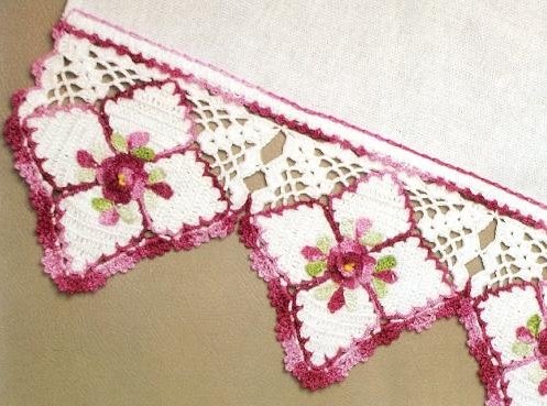 Diamond Flower Border Crochet Pattern