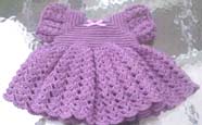 Ruffled Baby Dress Free Crochet Pattern