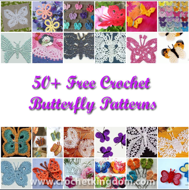 50+ Free Crochet Butterfly Patterns