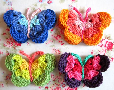 Crochet Butterflies 3D