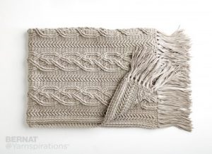 Crochet Cablework Blanket Free Intermediate Pattern