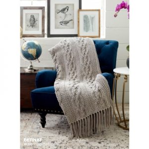 Crochet Cablework Blanket Free Intermediate Pattern