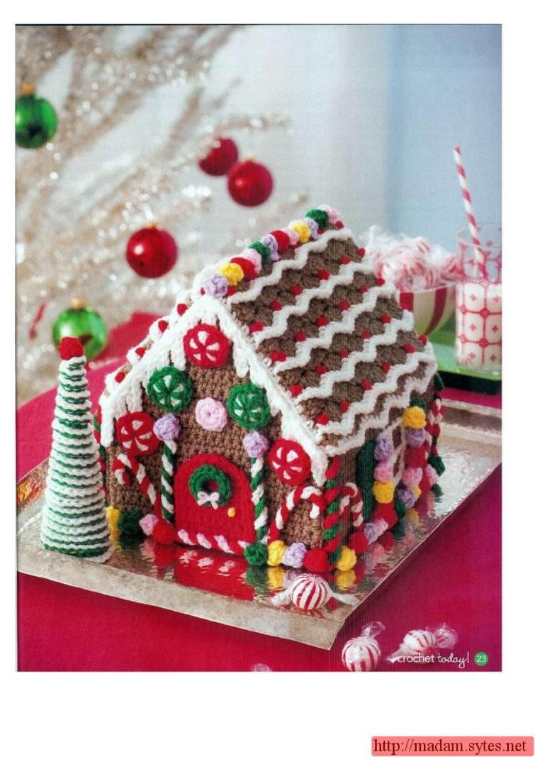 gingerbread house crochet pattern