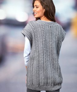 Deep Vee Vest Free Crochet Pattern