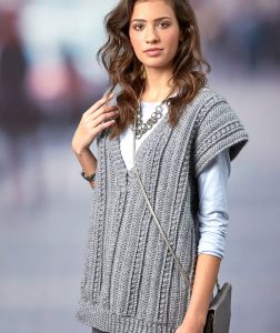 Deep Vee Vest Free Crochet Pattern