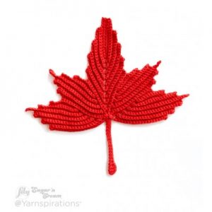Maple Leaf Crochet Dishcloth