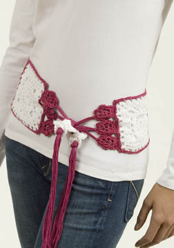 Millefilli Fine Flower Belt/Scarf free crochet pattern