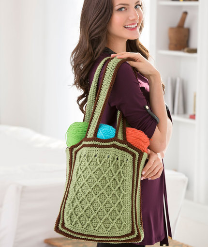 Latticework Shoulder Bag Free Crochet Pattern