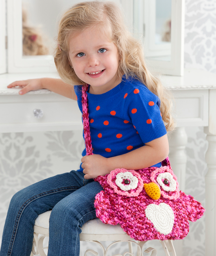 Wise Owl Tote Bag Free Crochet Pattern for Girls