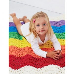 Bernat End of the Rainbow Blanket Free Crochet Pattern