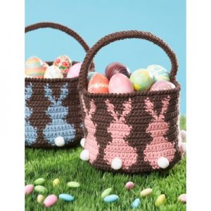 Bunny Egg Basket Free Crochet Pattern
