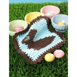 Chocolate Bunny Dishcloth Free Crochet Pattern