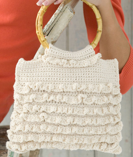 Crochet Ruffled Bag Free Crochet Pattern