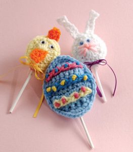 Easter Lollipop Covers Free Crochet Pattern