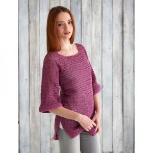 Mesh Top Free Easy Women's Sweater Crochet Pattern