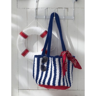 Nautical Striped Bag Free Crochet Pattern