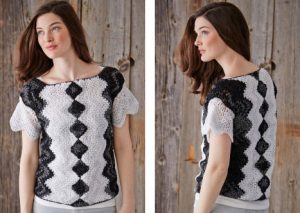 Patons Meet Me In the Middle Top Free Crochet Pattern