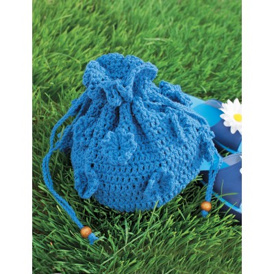Spring Drawstring Bag Free Crochet Pattern