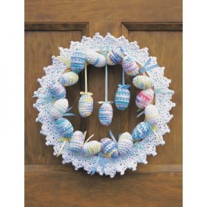 Happy Easter Egg Wreath Free Crochet Pattern