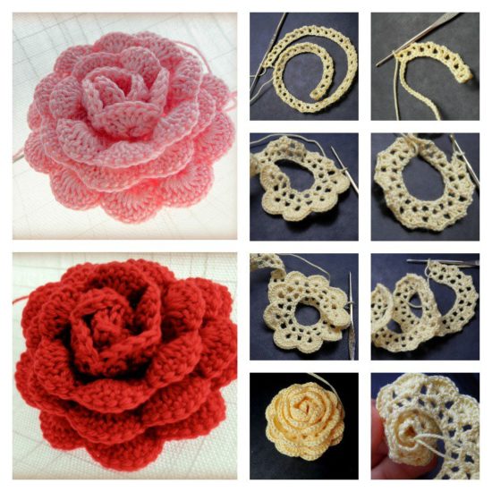 12 Amazing Free Crochet 3D Flower Patterns to Love and Make