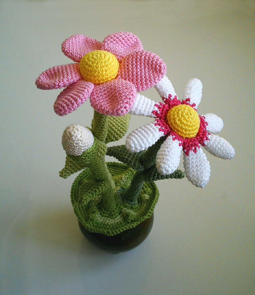 Crochet 3D Flower Patterns Free