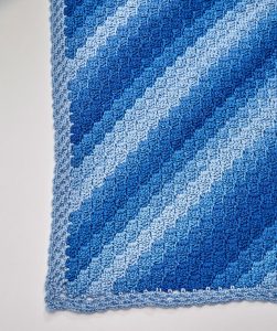 Corner-to-Corner Ombre Throw Free Crochet Pattern