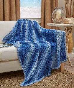 Corner-to-Corner Ombre Throw Free Crochet Pattern