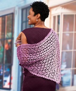 Lacy Isosceles Crochet Shawl Free Pattern
