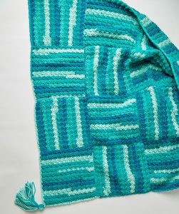 Wavy Squares Throw Free Crochet Pattern