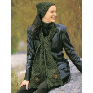 Patons Applique Kerchief & Scarf Free Crochet Pattern