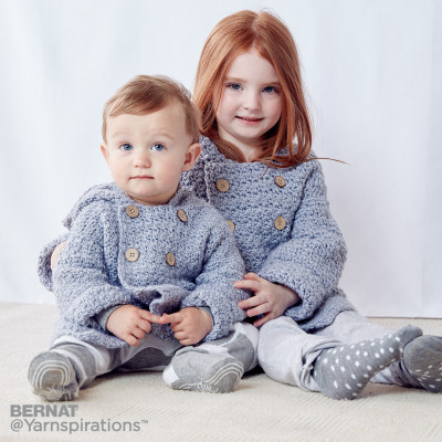 Bernat Big Kid Cozy Crochet Hoodie