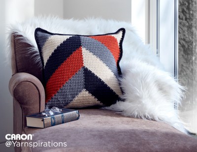 Bold Angles Crochet Pillow Free Pattern
