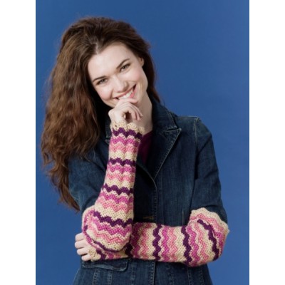 Caron Zig Zag Arm Warmers Free Crochet Pattern